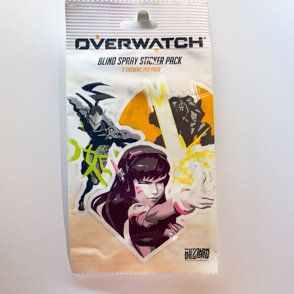 Sealed Overwatch Blind Spray Sticker Pack (5 Stickers) - Picture 1 of 2